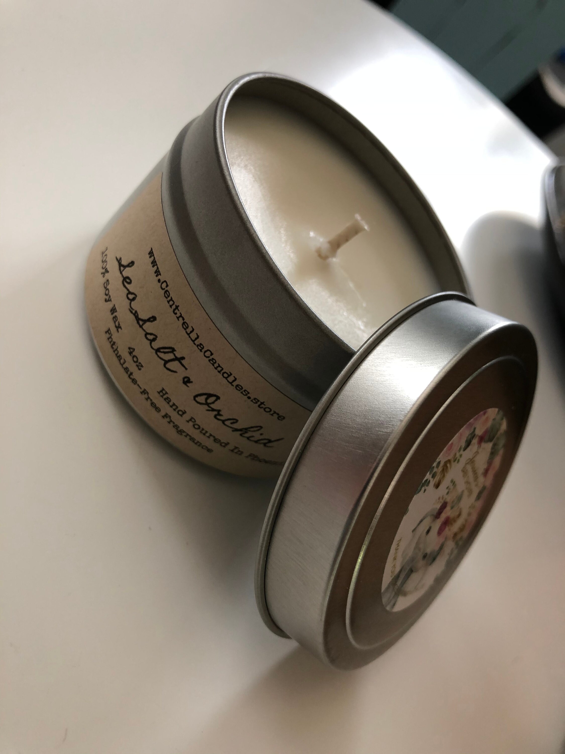 Custom 4oz Silver Soy Candle Tins Etsy