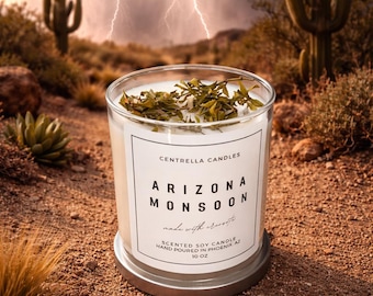 Arizona Monsoon Soy Candle - Made with Creosote