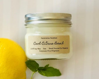 Cool Citrus Basil Soy Candle