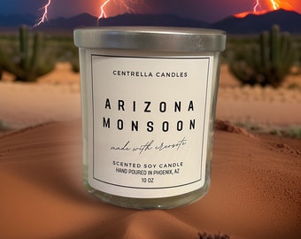 Arizona Monsoon Soy Candle - Made with Creosote