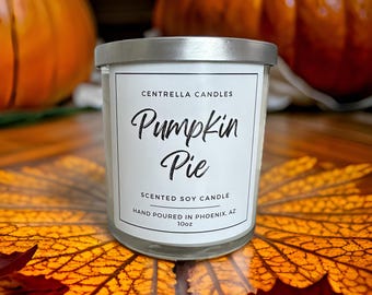 Pumpkin Pie Scented Candle: Ginger, Cinnamon & Nutmeg