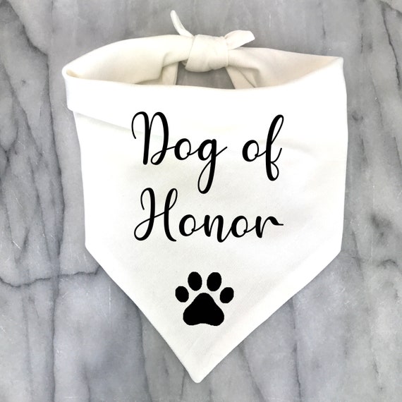 dog of honor wedding bandana