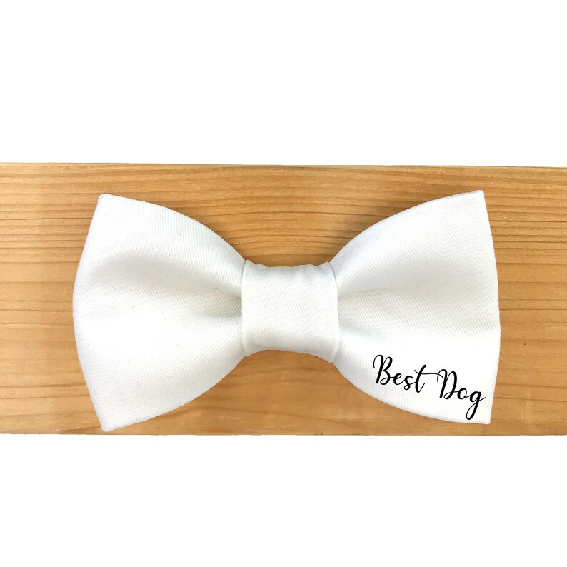 Wedding Dog Bow Tie, Best Dog, Engagement Dog Gift, White Dog Bow Tie, Dog Tuxedo Wedding Outfit, Dog Wedding Attire image 7