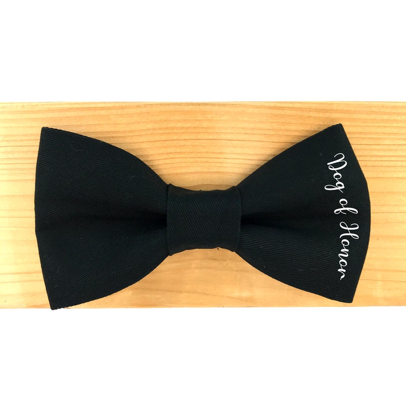 Wedding Dog Bow Tie Dog of Honor Engagement Dog Gift Black Etsy