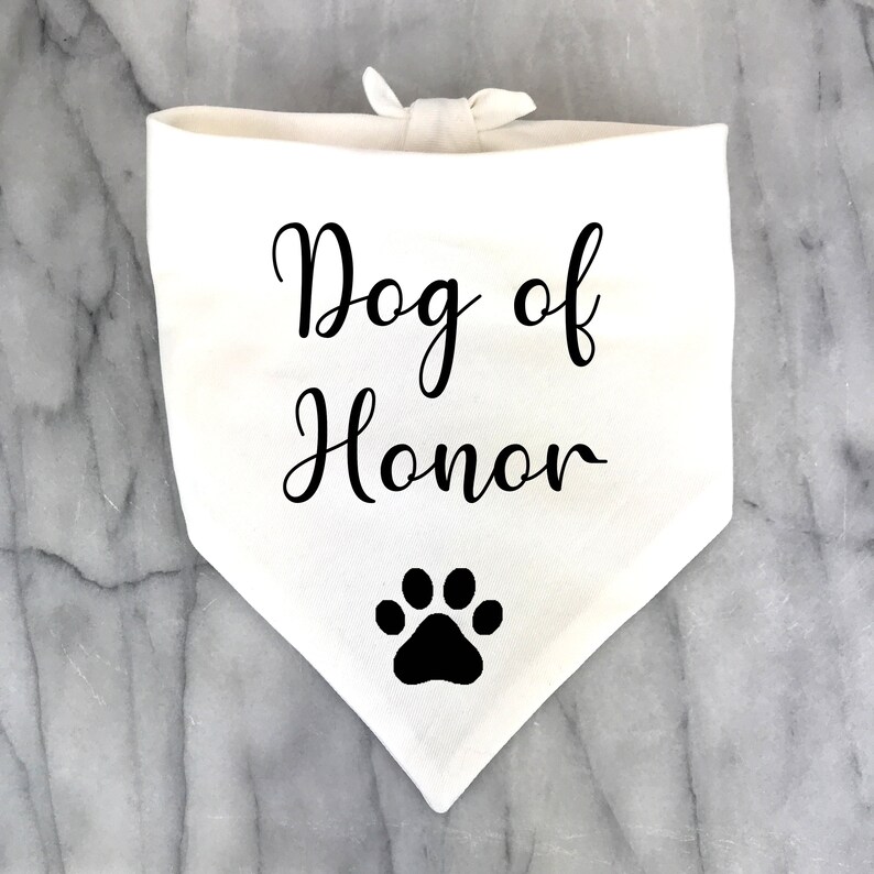 Wedding Dog Bandana Dog of Honor Wedding Attire Engagement Etsy