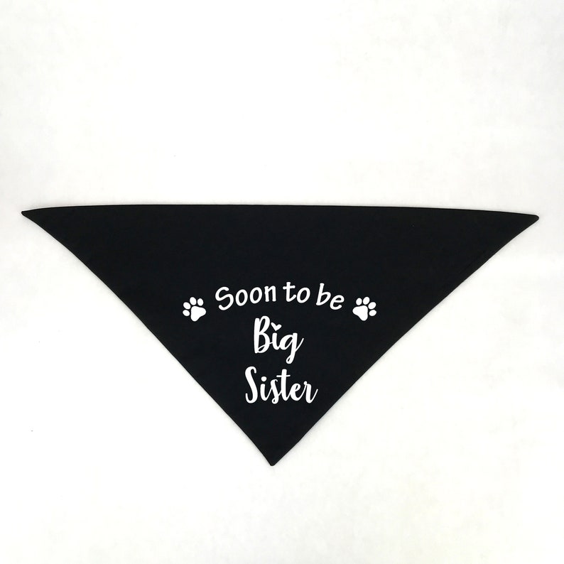 Soon To Be Big Siste Baby Announcement Dog Bandana Gende