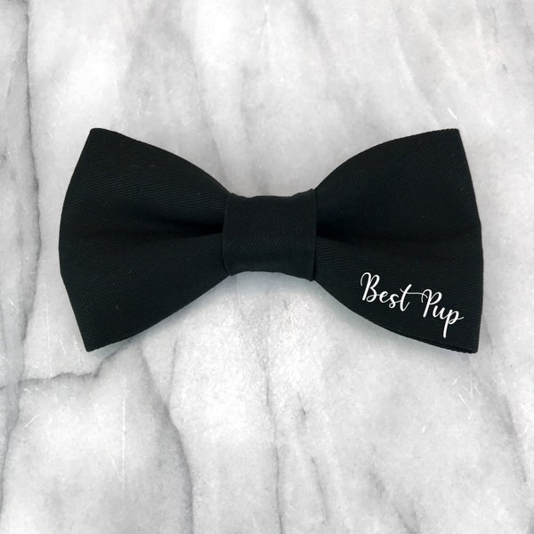 Wedding Dog Bow Tie, Dog Wedding Attire, Best Pup, Engagement Dog Gift, Wedding Shower Gift, Black Dog Bow Tie, Dog Tuxedo Wedding Outfit