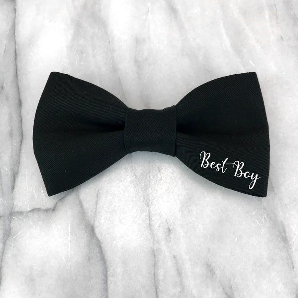 Wedding Dog Bow Tie, Dog Wedding Attire, Best Boy, Engagement Dog Gift, Wedding Shower Gift, Black Dog Bow Tie, Dog Tuxedo Wedding Outfit