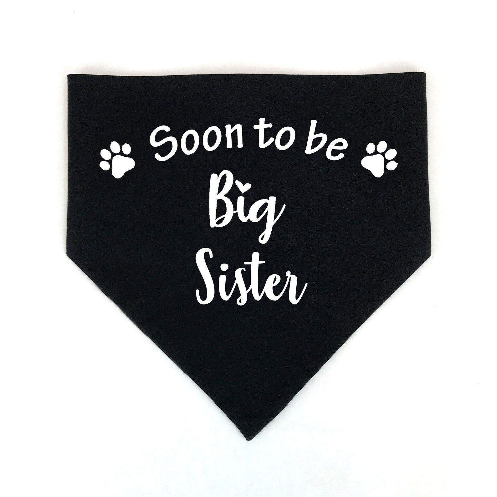 Soon to Be Big Sister Dog Bandana Pregnancy Announcement Etsy