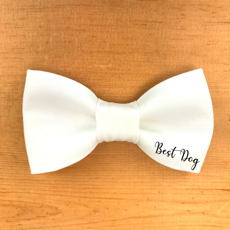 Wedding Dog Bow Tie, Best Dog, Engagement Dog Gift, White Dog Bow Tie, Dog Tuxedo Wedding Outfit, Dog Wedding Attire image 9
