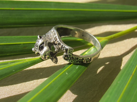 Sterling Silver Panther Ring - image 1