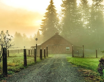 Foggy Sunrise Panorama (fine art print)