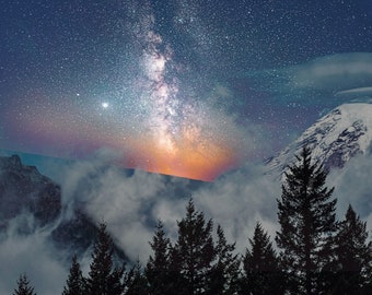 Mount Rainier Milky Way (fine art print)