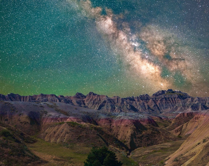 The Badlands yellow mounds (fine art print)