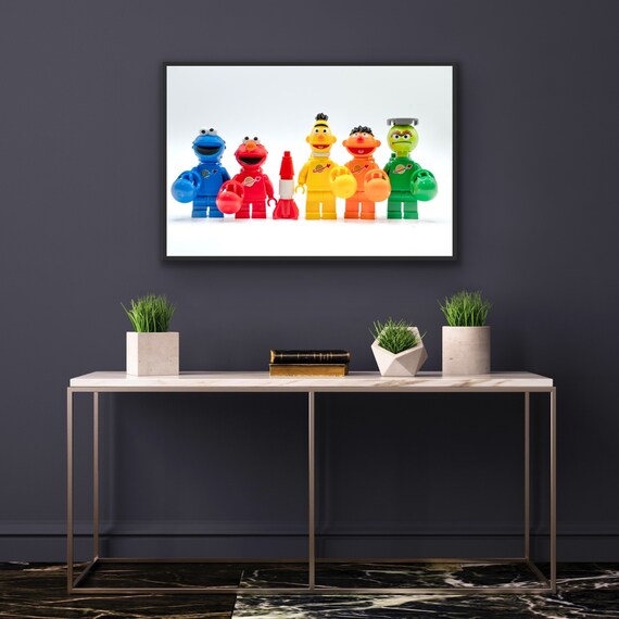 Sesame Goes to Space - White (fine Art Print) - Etsy