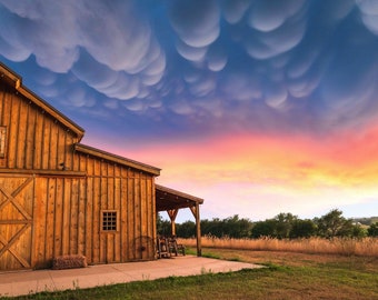 Mammatus Sunset on the Farm (fine art print)
