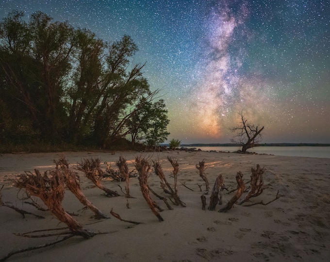 Nebraska Beach Milky Way (fine art print)
