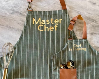 Personalized Mommy and Me Apron Set: Custom Chef Aprons