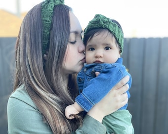 Crochet headband/fall headband/mother and daughter headbands/matching headbands/baby girl headband/headbands for girls/gift for moms