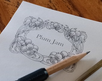Plum Jam Jar label, instant download, printable label, magic Ingredients labels