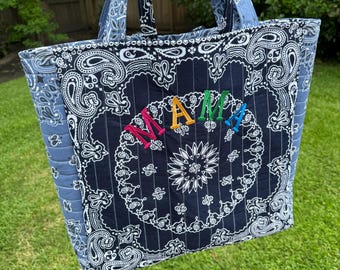 Grote bandana-draagtas gepersonaliseerd - aangepaste schouderreistas