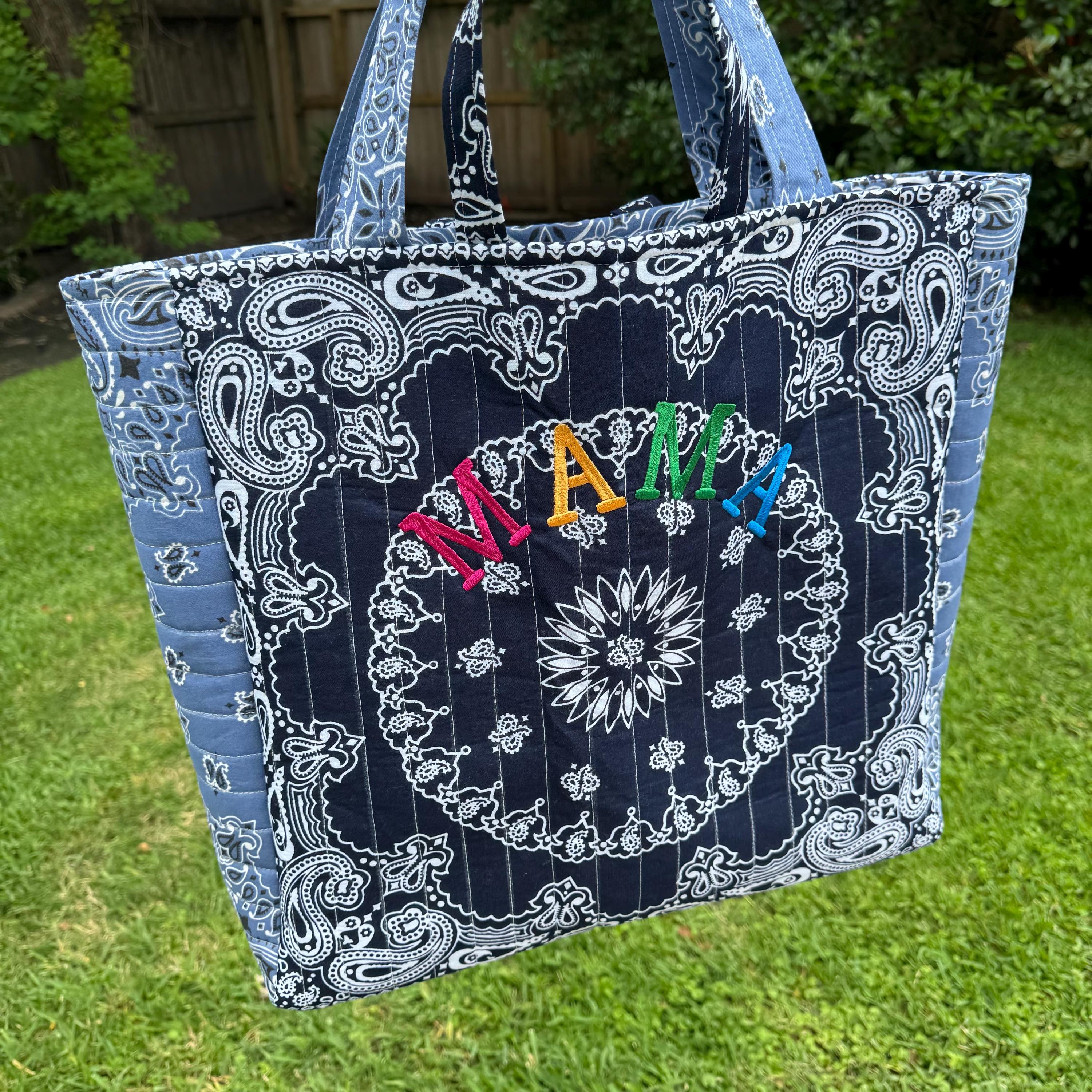 Quilted Tote Bag Personalized - Etsy