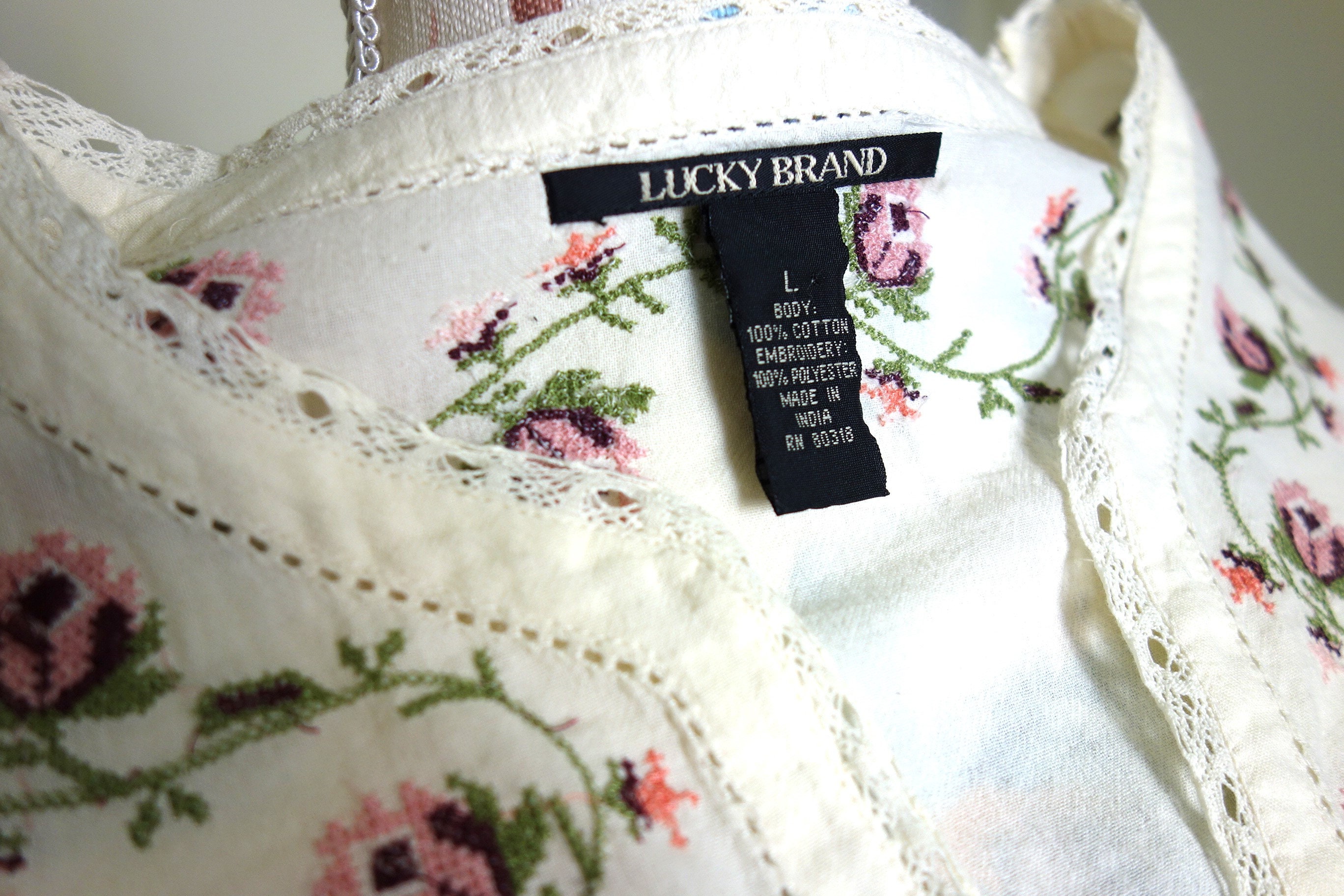 lucky brand floral blouse