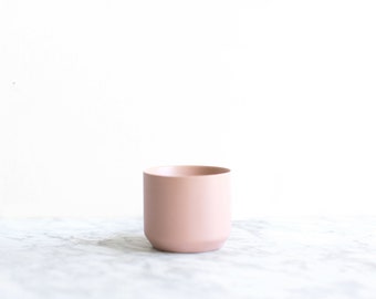 Blush Pink Planter (Small), Matte Pink Ceramic Pot, Modern Decor, Pink Cache Pot (3.25" X 3")