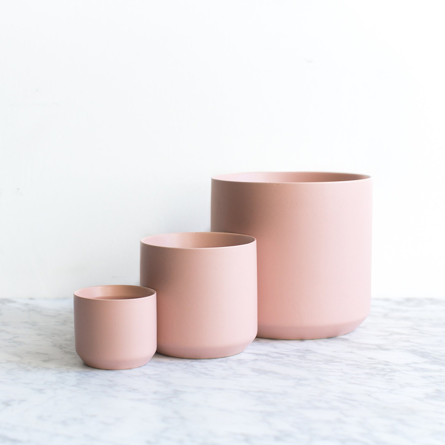 Blush Pink Planter medium Matte Pink Ceramic Pot Modern Etsy