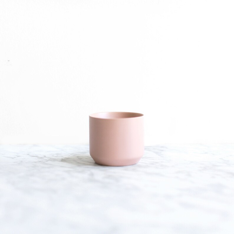 Blush Pink Planter small Matte Pink Ceramic Pot Modern Etsy