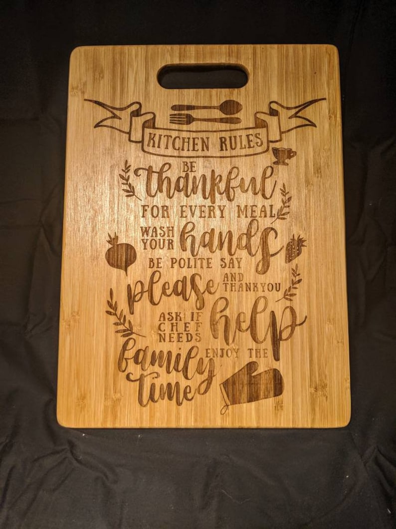 Custom Engraved Cutting Board Gift Idea Bamboo ECO friendly Etsy