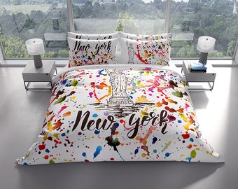 New York Duvet Cover Etsy