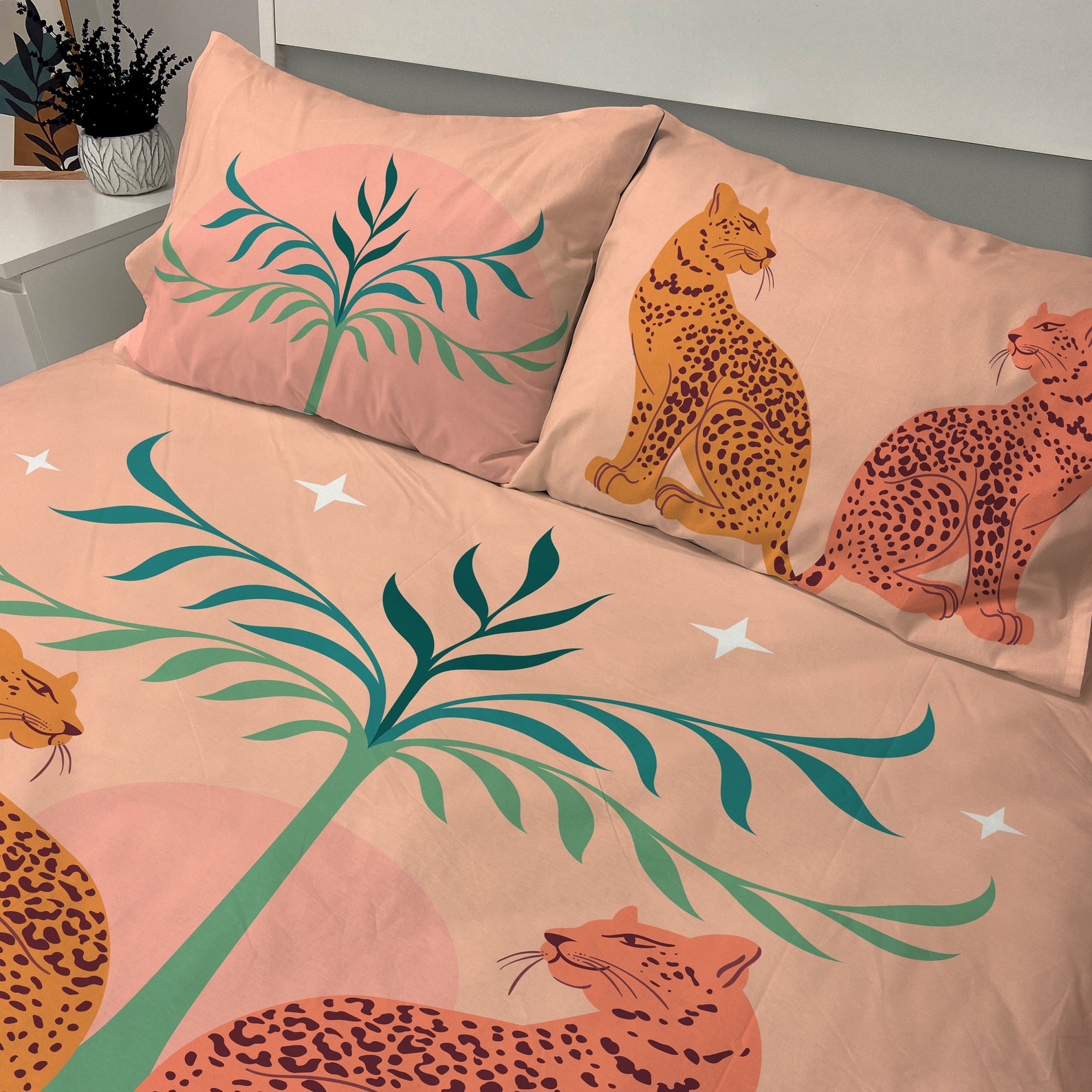 Custom Duvet Cover Tiger Cotton Sateen Fabric Home Bedding Etsy