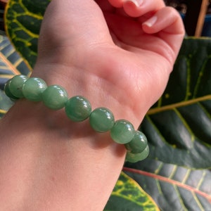 Aventurine Bracelet, Stretch Bracelet, Authentic Natural Green Aventurine, Beaded Gemstone Bracelet
