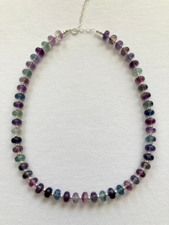 Fluorite bead necklace store
