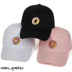 Donut Cap// Embroidered Baseball Cap // Dad Hat.