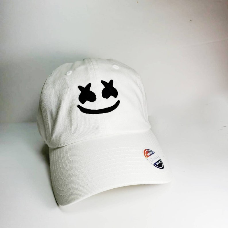 Marshmello Dad Hat // Embroidered Cap Etsy