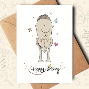 Grey Tattoo - Carte d'anniversaire amusante pour lui, un meilleur ami, un petit ami, un fiancé, un mari ou un partenaire pour son anniversaire.