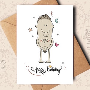 Gris - Carte d'anniversaire amusante pour lui, un meilleur ami, un petit ami, un fiancé, un mari ou un partenaire pour son anniversaire.