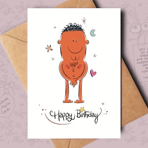Marron - Carte d'anniversaire amusante pour lui, un meilleur ami, un petit ami, un fiancé, un mari ou un partenaire pour son anniversaire.