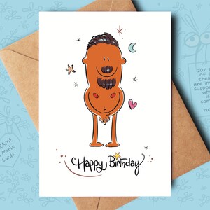 Barbe noire - Carte d'anniversaire amusante pour lui, un meilleur ami, un petit ami, un fiancé, un mari ou un partenaire pour son anniversaire.