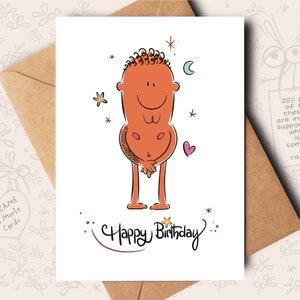 Tatouage marron - Carte d'anniversaire amusante pour lui, un meilleur ami, un petit ami, un fiancé, un mari ou un partenaire pour son anniversaire.