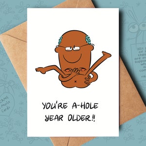 Tarjeta divertida de cumpleaños o aniversario 40 50 60 San Valentín Esposa Esposo Mamá Papá Abuela Abuelo Diversión humorística de la vejez. amor y apoyo