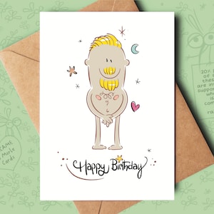 Barbe blonde - Carte d'anniversaire amusante pour lui, un meilleur ami, un petit ami, un fiancé, un mari ou un partenaire pour son anniversaire.