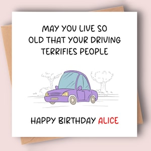 Tarjeta de feliz cumpleaños divertida y personalizada para papá, amigo, mamá, esposo, esposa, hija, sobrina