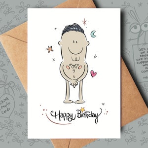 Noir - Carte d'anniversaire amusante pour lui, un meilleur ami, un petit ami, un fiancé, un mari ou un partenaire pour son anniversaire.