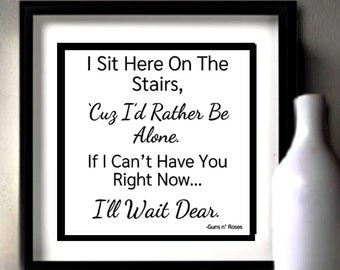 Guns N Roses Lyrics Etsy