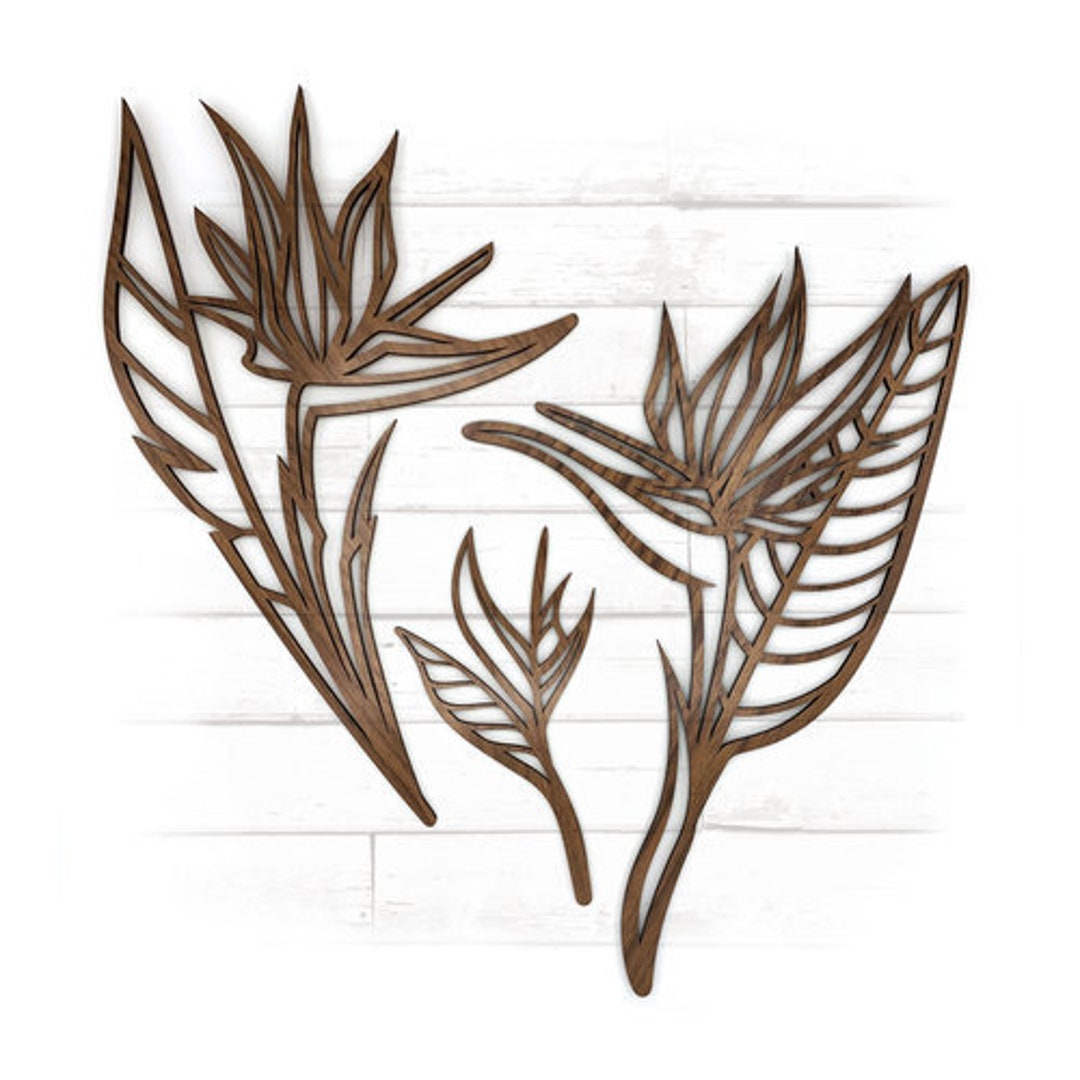 Wooden Wall Art Bird of Paradise Laser Cut Art Wall Etsy