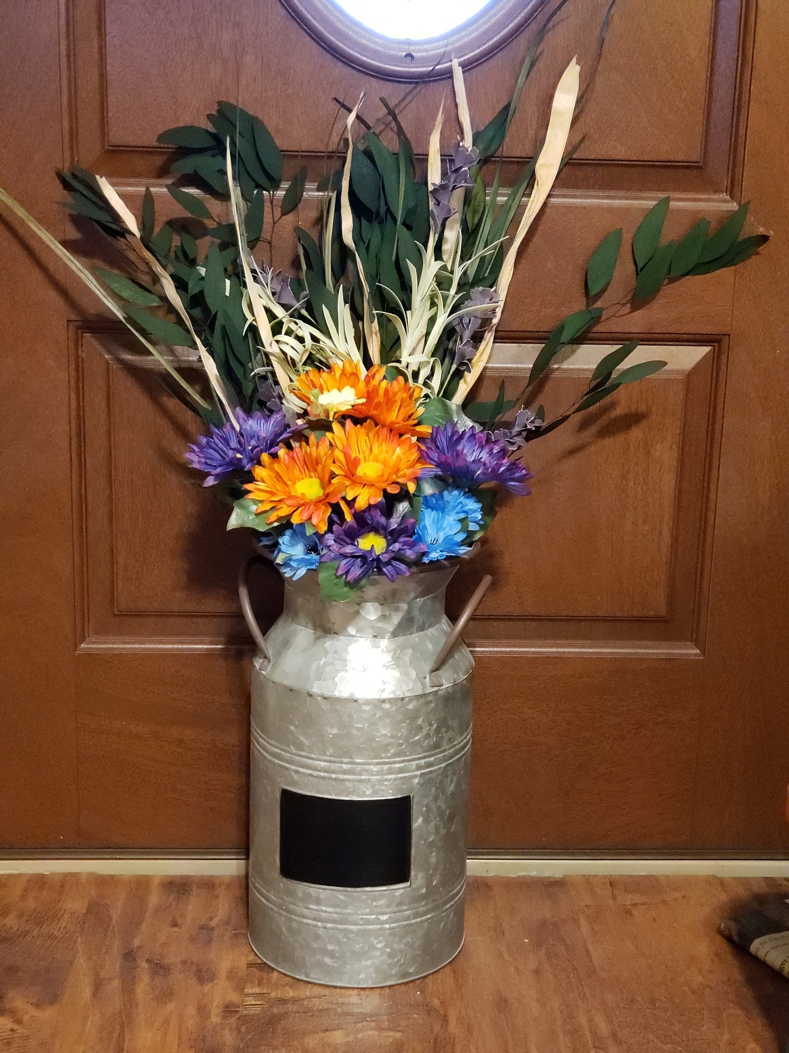 Tall Milk Can Floral Arrangement Etsy