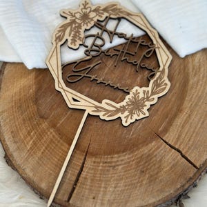 Geburtstagsgeschenk | Geschenk personalisiert | Holzkarte | Caketopper | Geldgeschenk